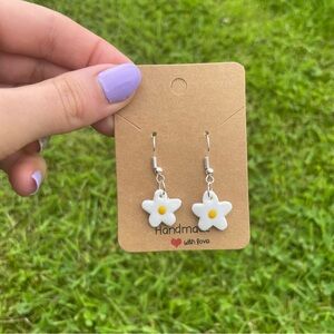 Polymer Clay Daisy Earringss
